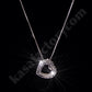 18K WHITE GOLD GF SWAROVSKI CRYSTAL LOVE HEART PENDANT NECKLACE FREE CHAIN BAG