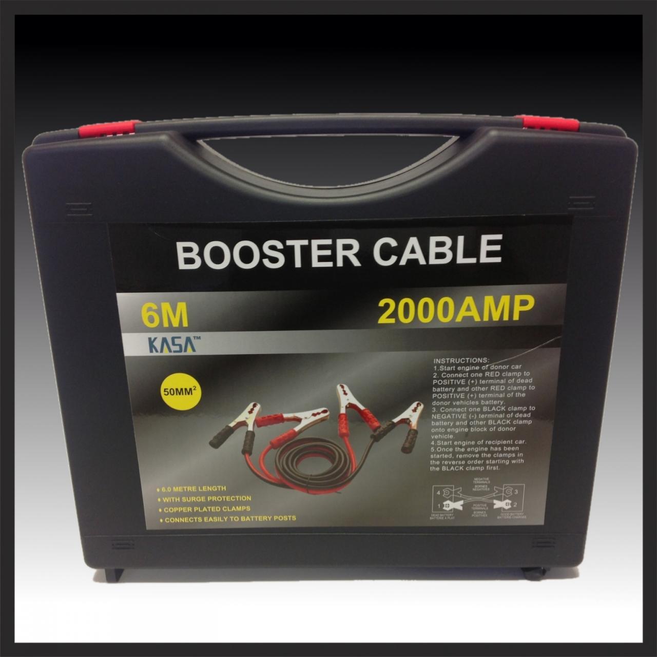 HEAVY DUTY Jumper Leads 2000 AMP 6m Long BOOSTER Cables with SURGE PROTECTION