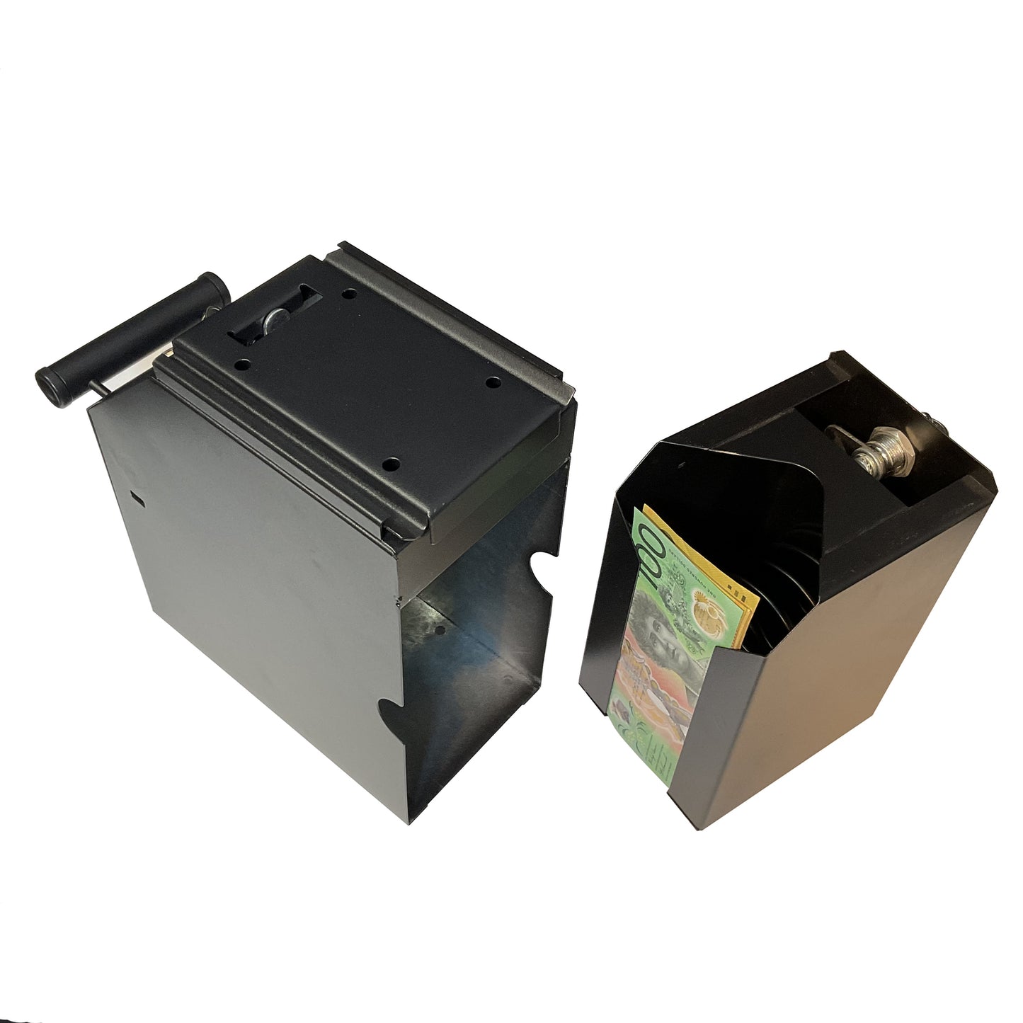 4 Point Of Sale Cash Safe Box Under Counter With 4 Keys Steel Construction