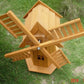 72CM OUTDOOR WOODEN WINDMILL MOVING BLADES PLANT HOLDER ORNAMENT