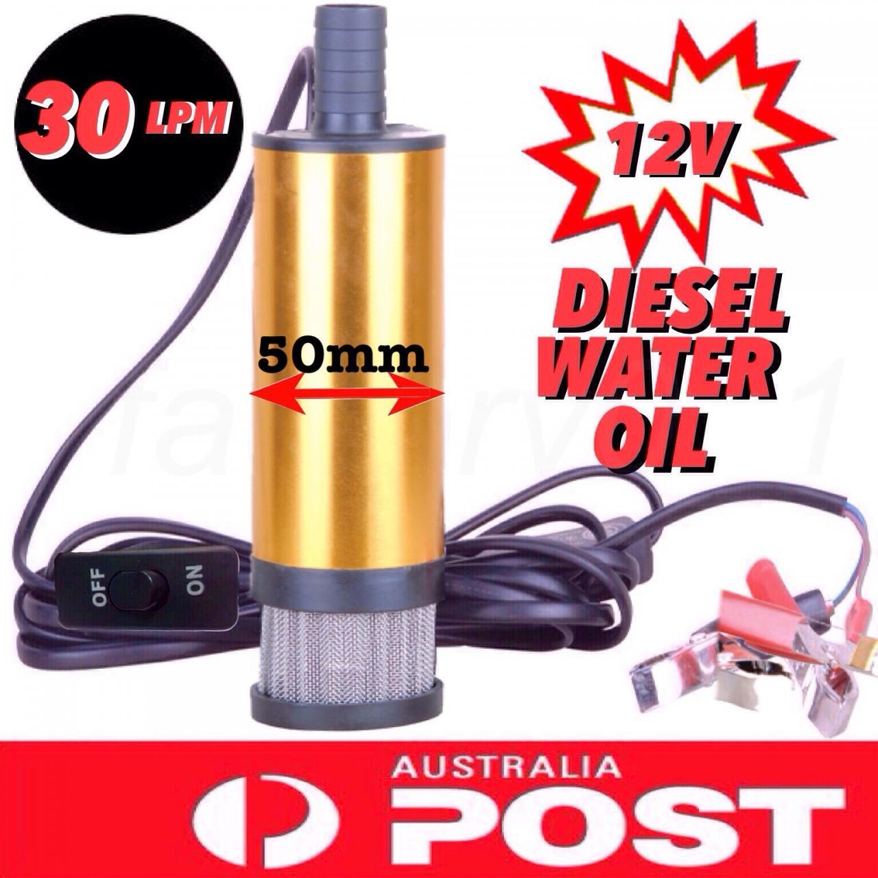 ALUMINIUM 12V DC SUBMERSIBLE TRANSFER DIESEL OIL SOLAR PUMP 44 GALLON DRUM PUMP