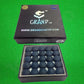 Grand Snooker Pool Cue Tips 10mm Soft Box Of 50 Oak Pressed Leather Blue Colour