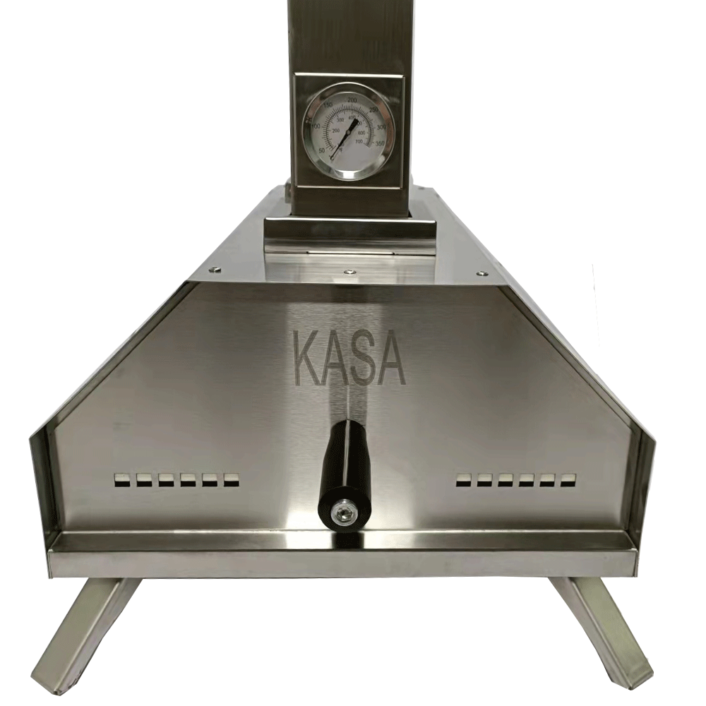 New KASA Outdoor Pizza Oven Portable BBQ Grill Wood Fired Camping Fishing Trips Stainless Steel…