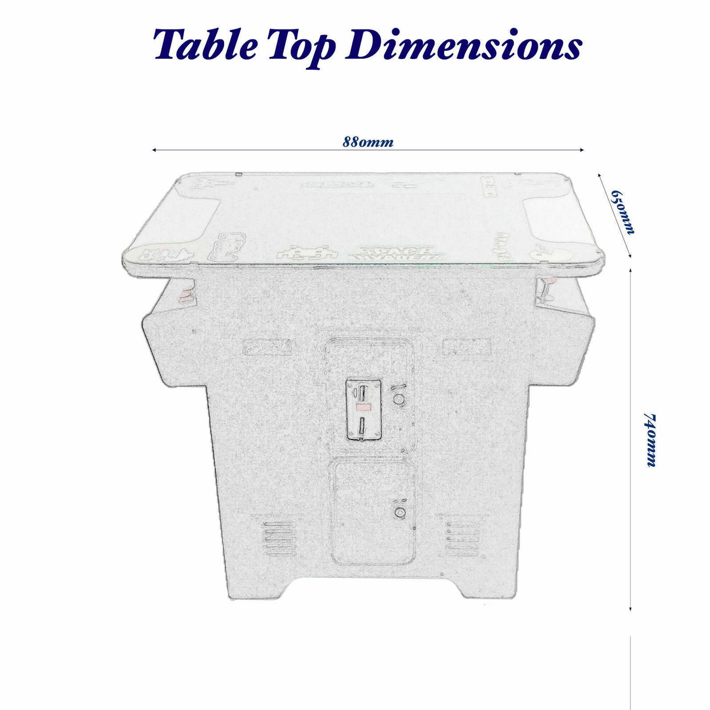 Tabletop Cocktail Arcade Machine Samsung Display 412 Games With 2 Luxury Stools