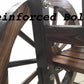 Outdoor Wooden Garden Bench Seat Wagon Wheel Chair