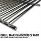 Stainless Steel BBQ Grill Grille Plate Barbecue Solid 8mm Bars 48 X 32 Cm