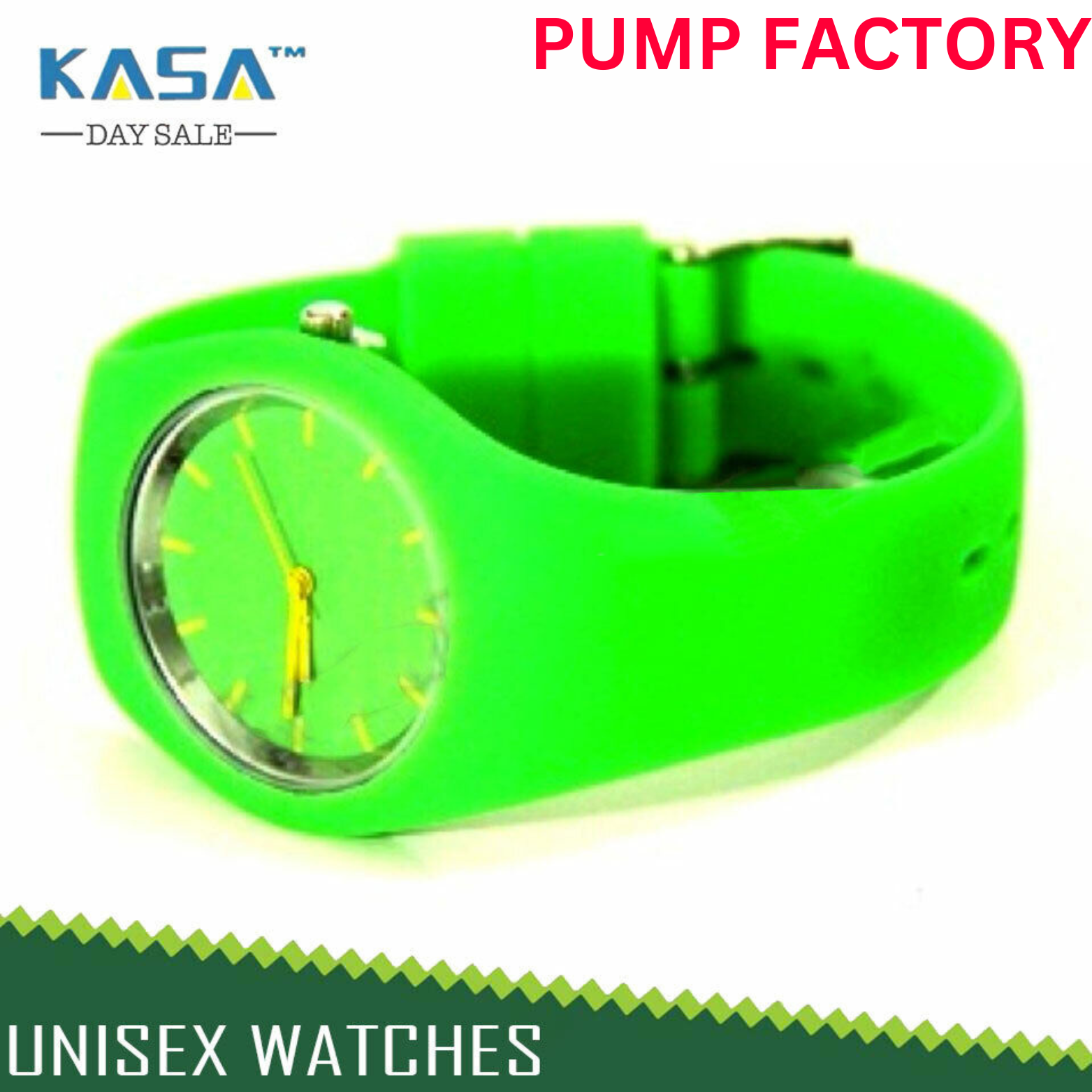 KASA Ice Cool Green Colour Wrist Watch Unisex Ladies Men s