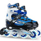 Inline Skate Roller Blades Adjustable Skating Shoes Blue L(EU 37-40)