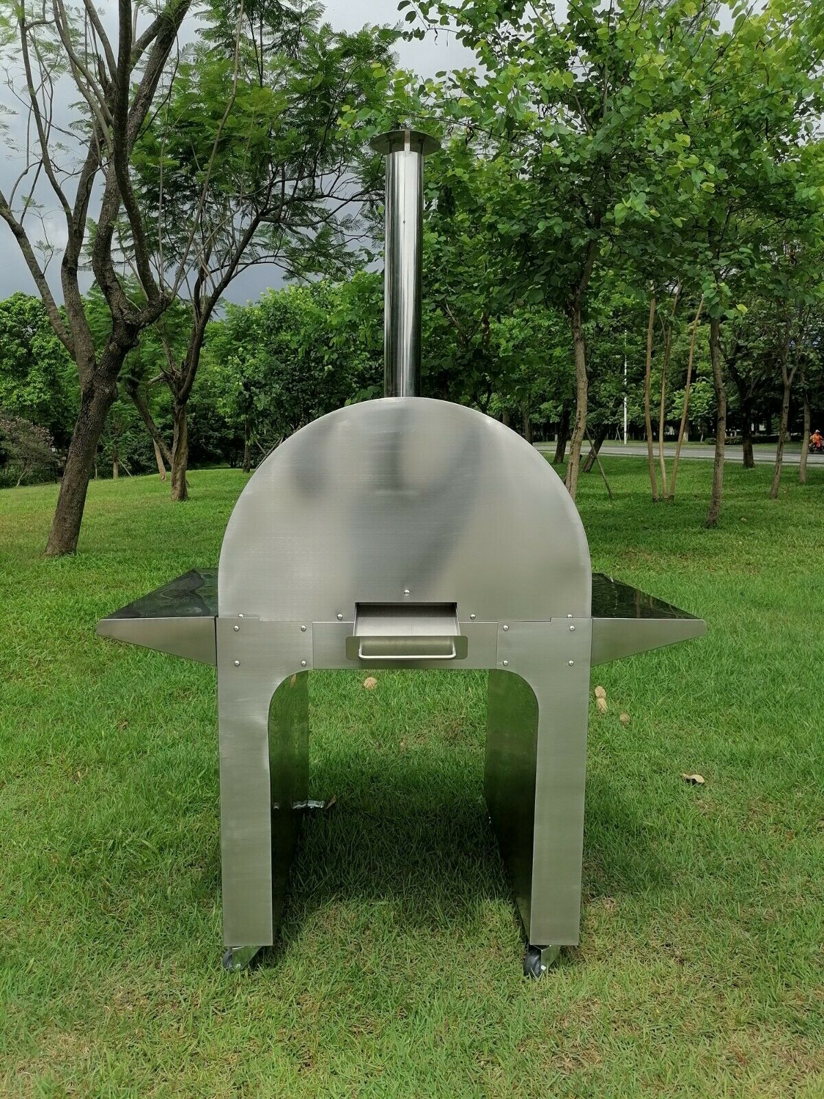 Portable Wood Fired Pizza Oven BBQ Indoor Outdoor Stainless steel Large