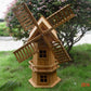 NEW 90CM WOODEN WINDMILL GARDEN ORNAMENT PLANT HOLDER OUTDOOR STATUE BIRD HOUSE!