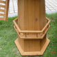NEW 90CM WOODEN WINDMILL GARDEN ORNAMENT PLANT HOLDER OUTDOOR STATUE BIRD HOUSE!